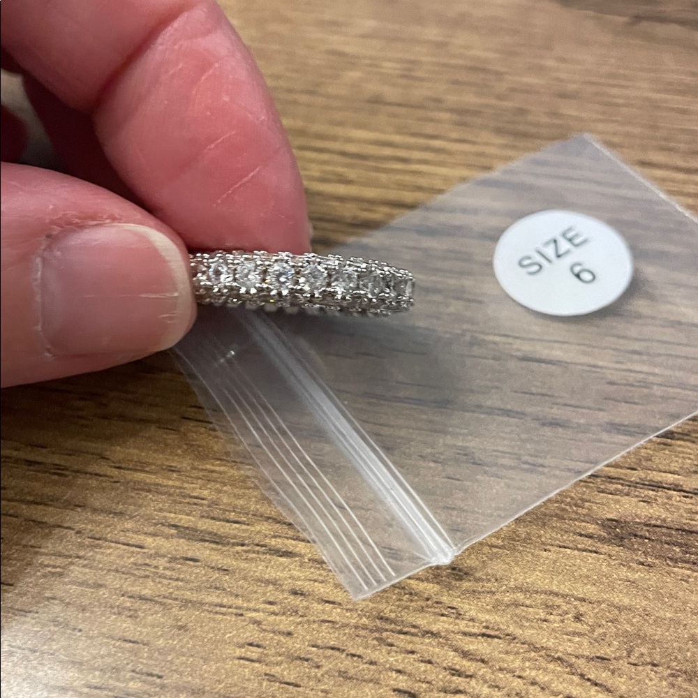 CZ wedding band